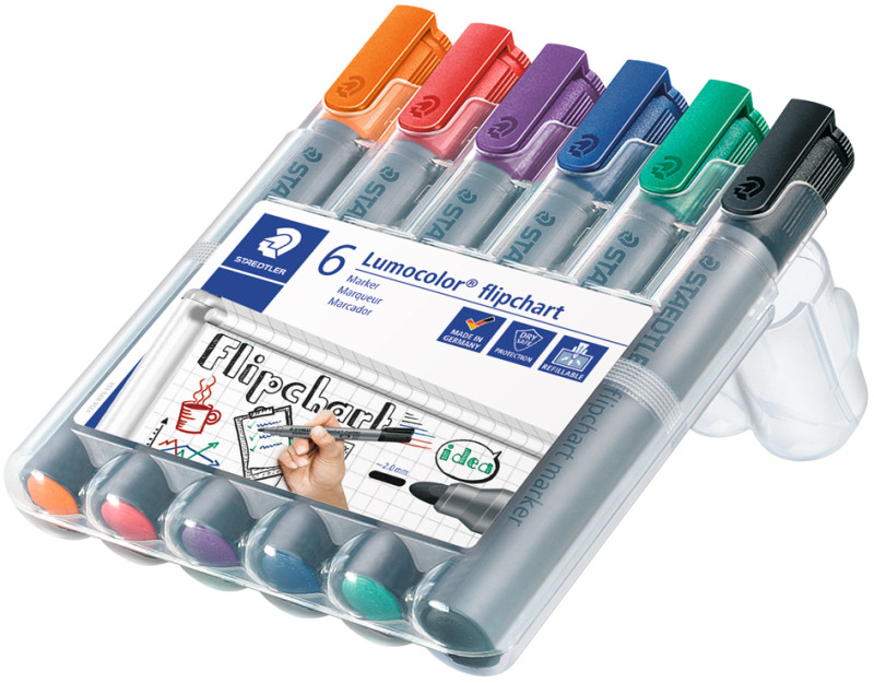 STAEDTLER Lumocolor Flipchart-Marker 356, 4er Etui