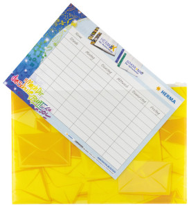 HERMA Postmappe mit Zipper, DIN A4, aus PP, gelb