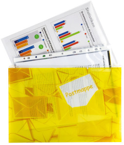 HERMA Postmappe mit Zipper, DIN A4, aus PP, gelb