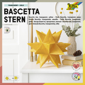 folia Feuille de papier pliable étoile Bascetta, blanc