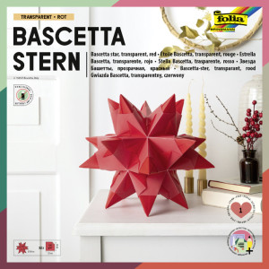folia Feuille de papier pliable étoile Bascetta, blanc