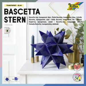 folia Feuille de papier pliable étoile Bascetta, blanc