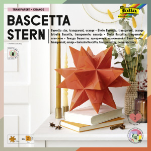 folia Feuille de papier pliable étoile Bascetta, blanc
