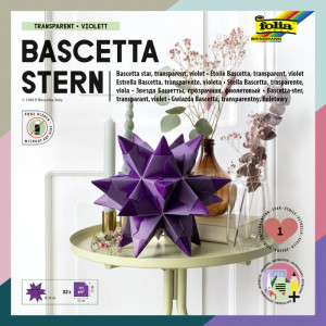 folia Feuilles de papier pliable étoile Bascetta, violet