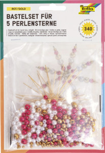 folia Kit d'étoiles en perles, 340 pièces, rouge