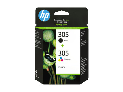 HP : HP 305 2-pack TRI-COLOR/BLACK cartouche encre