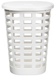 plast team Panier à linge BOSTON, 54 litres, ovale, blanc plast team Panier à linge BOSTON, 54 litres, ovale, blanc