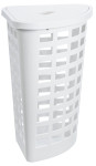 plast team Panier à linge BOSTON, 54 litres, d'angle, blanc