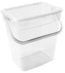 plast team Boîte à lessive, 10 litres, gris transparent plast team Boîte à lessive, 10 litres, gris transparent