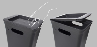 Plast team Poubelle AVEDORE, 20 litres, noir