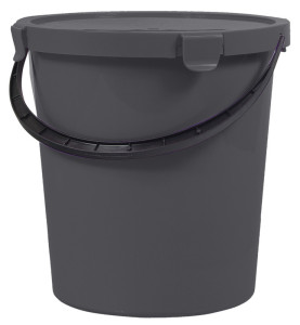 plast team Seau à cueillette avec couvercle, 5 L, bleu clair
