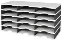 Élément bas Styrodoc Trio, 15 compartiments, noir/gris