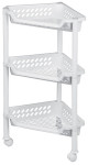 plast team Chariot de rangement, à 3 corbeilles, blanc