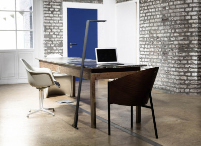 LUCTRA Lampadaire mobile rechargeable à LED FLEX, orange