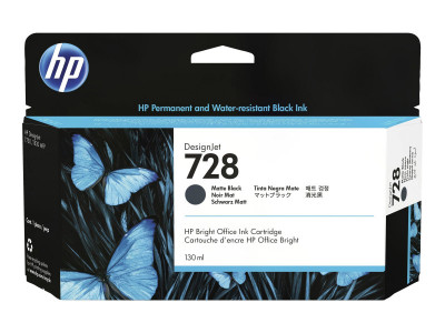 HP : HP 728 130-ML cartouche encre MATTE BLACK DesignJet