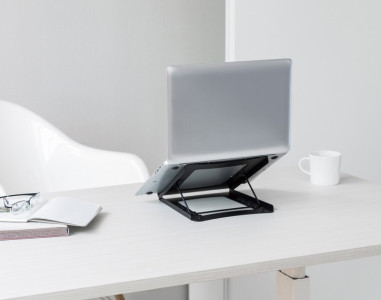 DIGITUS Support pour ordinateur portable, en acier, noir