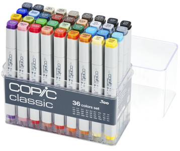 COPIC Marqueur professionnel, set de base de 36 pièces