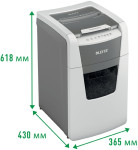 Destructeur de documents LEITZ IQ AutoFeed OfficePro 150 P4, blanc