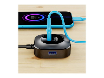 Urban Factory : MINI USB 3.0 HUB 4 PORTS BLACK