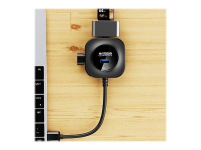 Urban Factory : MINI USB 3.0 HUB 4 PORTS BLACK