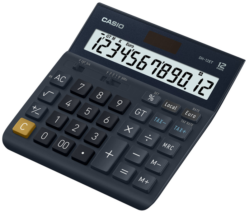 CASIO Calculatrice de bureau DF-12ET, 12 chiffres, noir