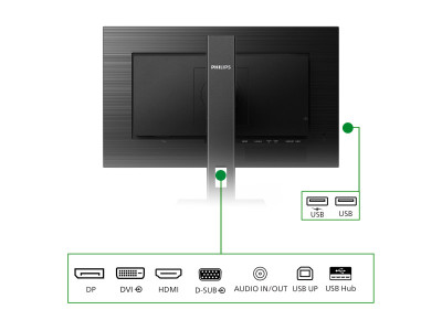 Philips : 23.8IN IPS 16:9 1920X1080 1000:1 4MS HDMI USB
