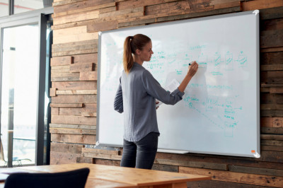 Tableau blanc nobo Premium Plus en acier, 900 x 600 mm (l)