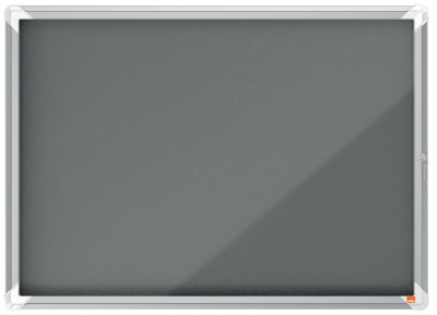 NOBO Vitrine d'affichage en feutre Premium Plus, 6x A4, gris