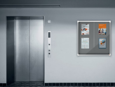 Vitrine Nobo Premium Plus, panneau en feutre, 12 x A4
