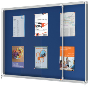 Vitrine Nobo Premium Plus, panneau en feutre, 18 x A4