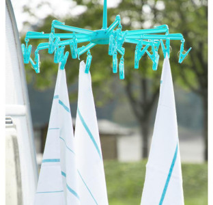 cartrend Séchoir à linge carrousel, avec 18 pinces à linge