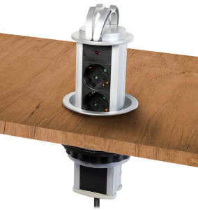 Multiprise escamotable LOGILINK, 3 prises, mise à la terre