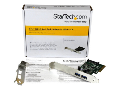 Startech : USB 3.2 GEN 2 PCIE card - USB TYPE-A 10GBPS PCI EXPRESS X2