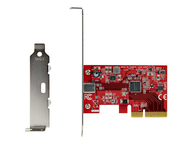 Carte PCIe à 2 ports - USB-A et USB-C, 10 Gbps - Adaptateur de carte  contrôleur hôte PCI Express Type C / A USB 3.2 Gen 2 - Carte d'extension