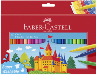 FABER-CASTELL Fasermaler CASTLE, 12er Kartonetui