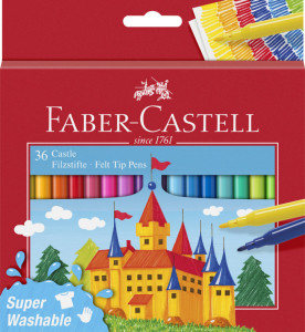 FABER-CASTELL Fasermaler CASTLE, 24er Kartonetui