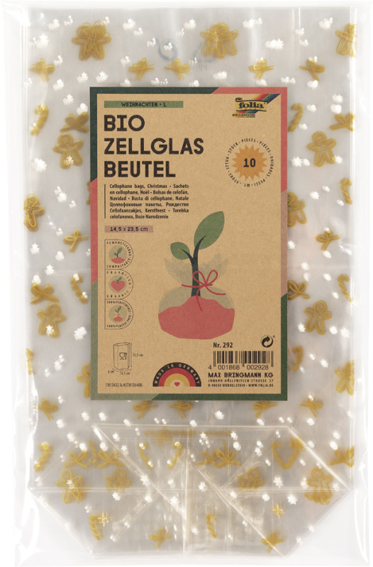 folia Sachet en cellophane pour Noel, 95 x 160 mm