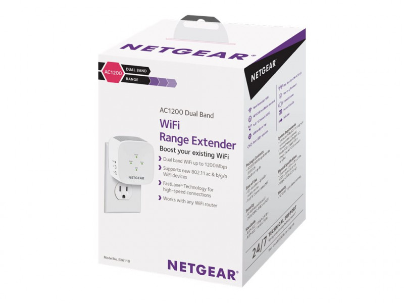 Répéteur Wifi Dual Band AC1200 - EX6110 - Blanc NETGEAR : le