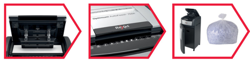 REXEL Aktenvernichter Optimum AutoFeed+ 100M, 2 x 15 mm