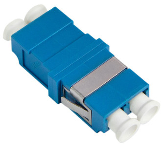 LogiLink Coupleur fibre optique, 2x LC Duplex,monomode, bleu