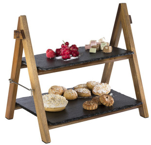 APS Présentoir de buffet, 2 étages, pliable