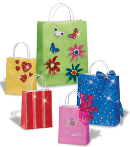 folia Sac en papier kraft BASIC, 120 x 55 x 150 mm, assorti