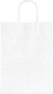 folia Sac en papier, 240 x 120 x 310 mm, blanc