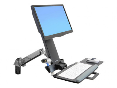 Ergotron : SV SIT STAND COMBO ARM NO WORKSURFACE POLISHED