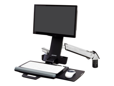 Ergotron : SV SIT STAND COMBO ARM NO WORKSURFACE POLISHED