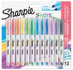 Sharpie Marqueur créatif S-NOTE, carte blister de 4