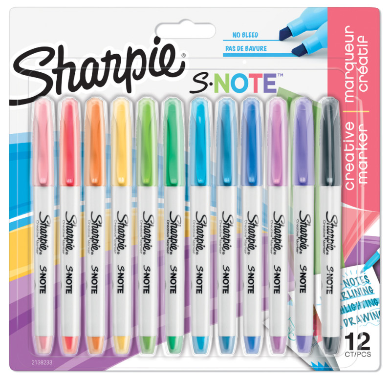 Sharpie marqueur permanente, fin, value pack de 24 pièces (20 + 4  gratuites), noir