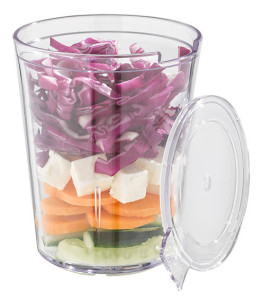 APS Gobelet avec couvercle SUPER CUP, 16 pièces, transparent