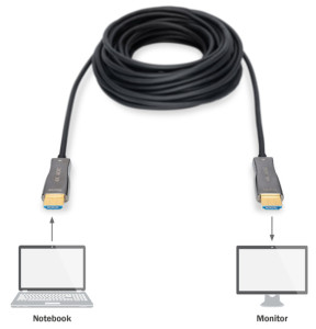 DIGITUS Câble de fibre optique hybride HDMI AOC, 15 m