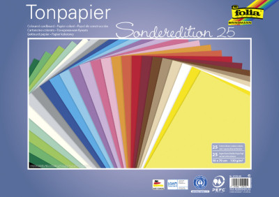 folia Papier teinté, (L)500 x (H)700 mm, 130 g/m2, assorti